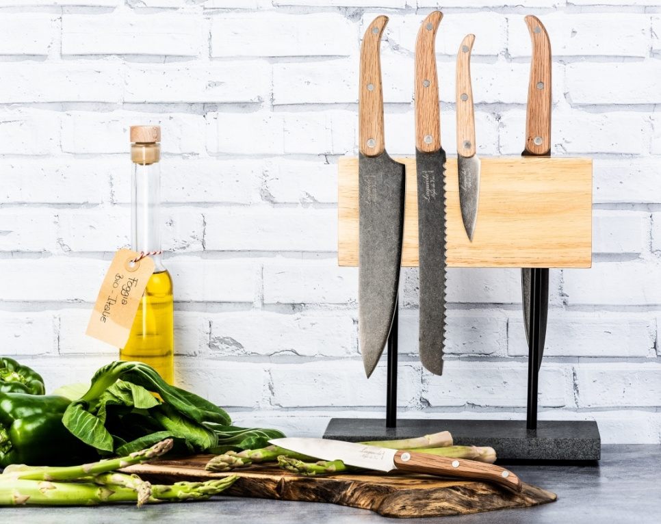 Magnetic oak knife block - Style de Vie