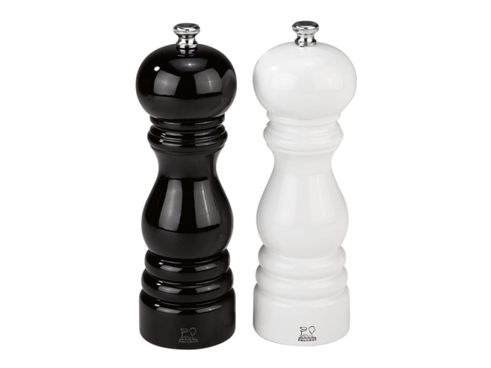 Salz- & Pfeffermühle, Paris Duo 18 cm, Schwarz & Weiß - Peugeot in der Gruppe Kochen / Küchenutensilien / Salz- und Pfeffermühlen bei The Kitchen Lab (1090-14897)