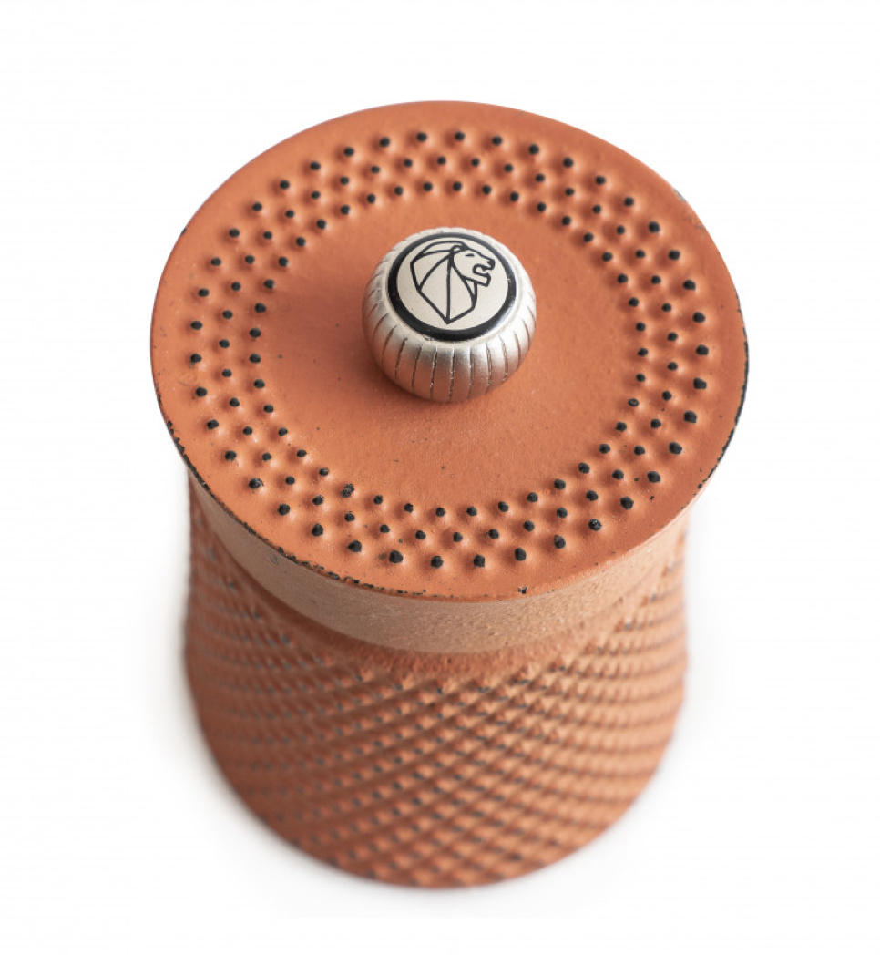Pepper Mill, 8 cm, Bali, Cast Iron, Orange - Peugeot