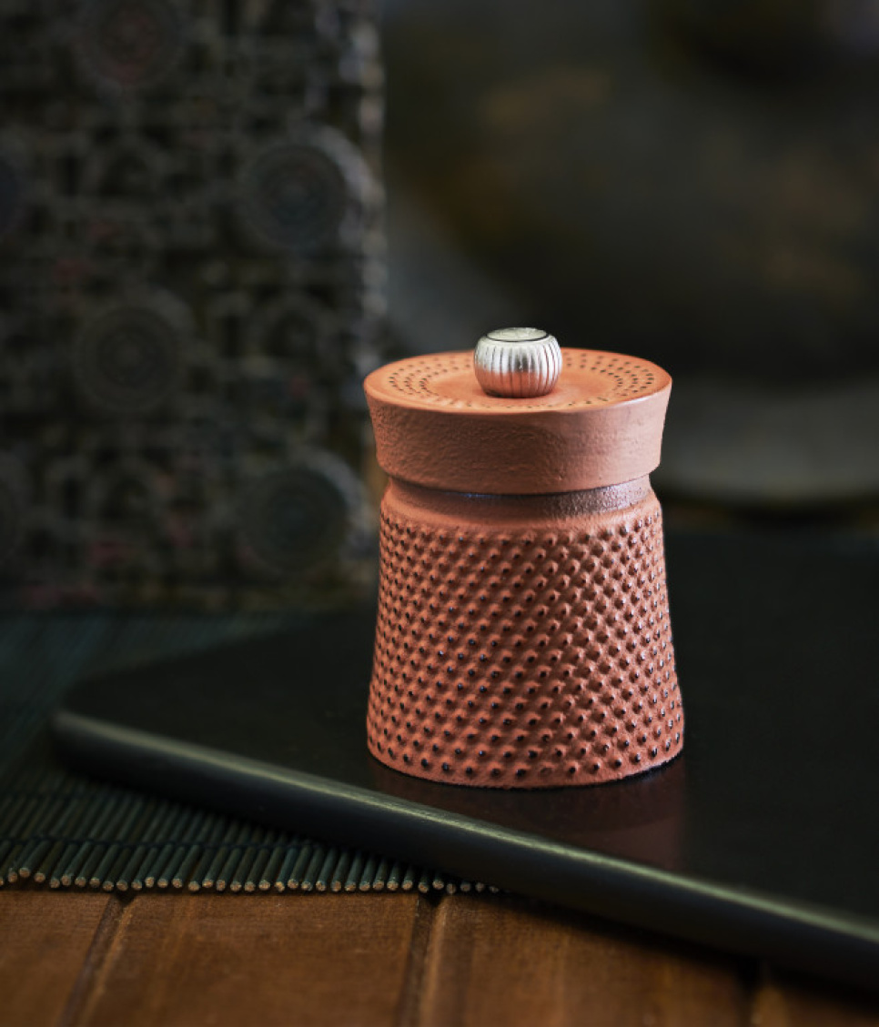 Pepper Mill, 8 cm, Bali, Cast Iron, Orange - Peugeot