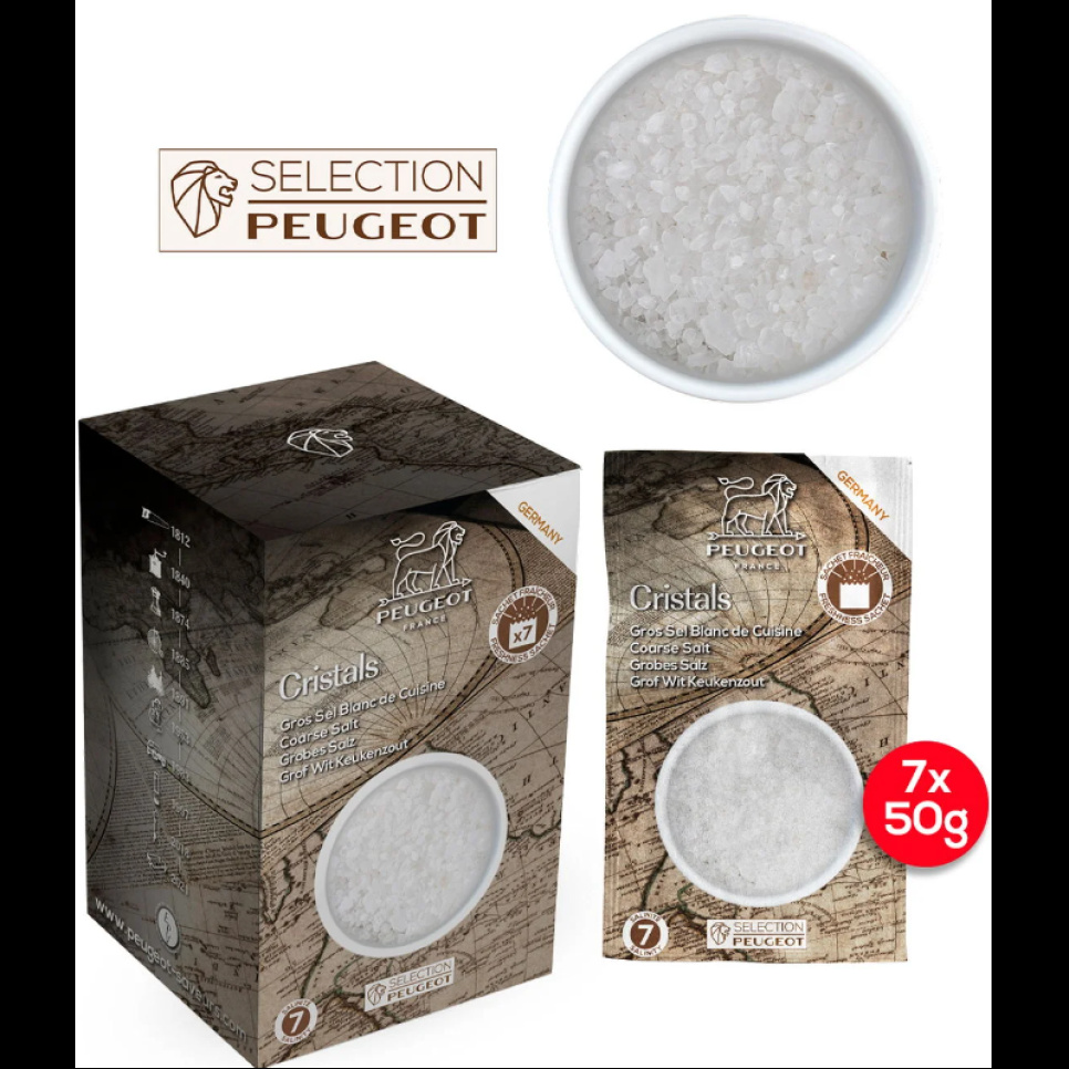 Coarse salt from Germany, 7x50g - Peugeot in the group Cooking / Spices & Flavourings / Salt at KitchenLab (1090-28198)
