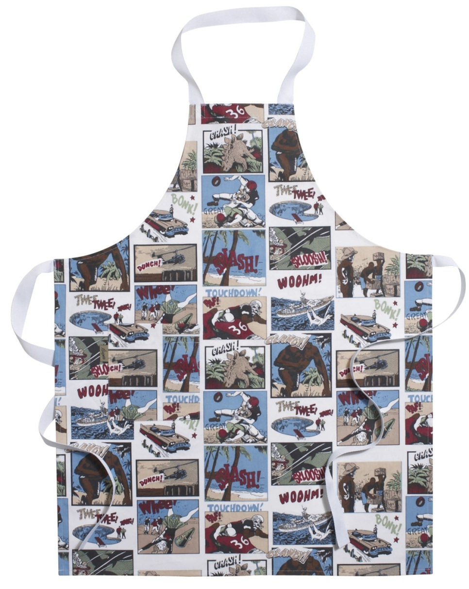 Bib apron for children, cartoon pattern, CTC-Coated cotton fabric in the group Cooking / Kitchen textiles / The aprons at KitchenLab (1092-10650)