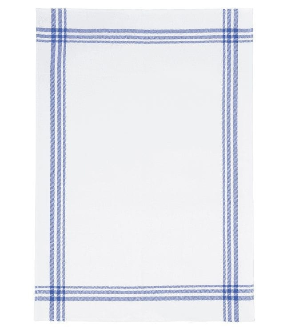 Chef\'s apron, white with blue stripes 50x70cm
