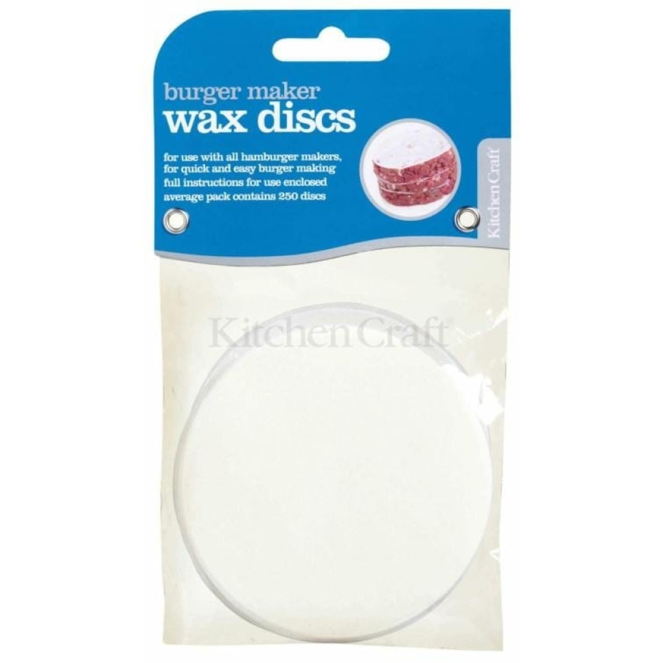 Wax paper for hamburger press, 250-pack, Ø 87 mm - Kitchen Craft
