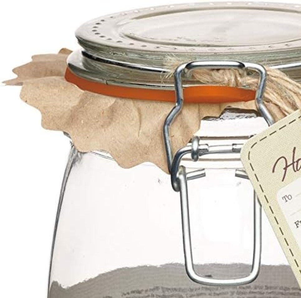 Glass jar with clip lid, 1 L - Kitchen Craft