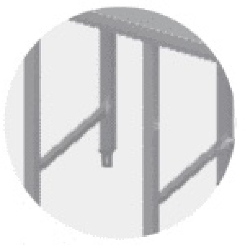 Space in bench stand for equipment, left side in the group Kitchen interior / Stainless steel interior / Stainless steel benches at KitchenLab (1102-20822)