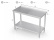 Stainless steel bench with lower shelf
