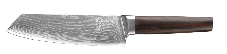 Santoku 17 cm, acier Damas - GRYM dans le groupe Cuisine / Couteaux de cuisine / Couteaux Santoku l\'adresse The Kitchen Lab (1146-13589)