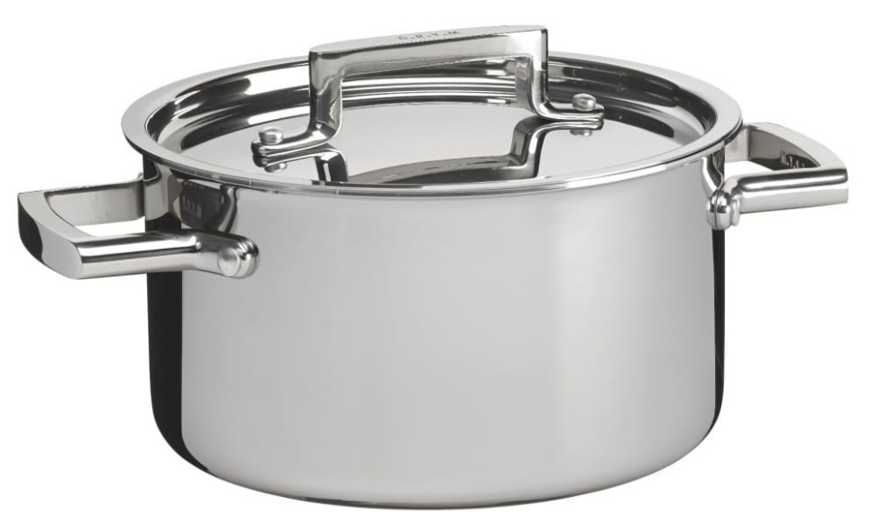 Pan with lid 3.5L, 3-ply in stainless steel - GRYM in the group Cooking / Pots & Pans / Pots at KitchenLab (1146-13602)