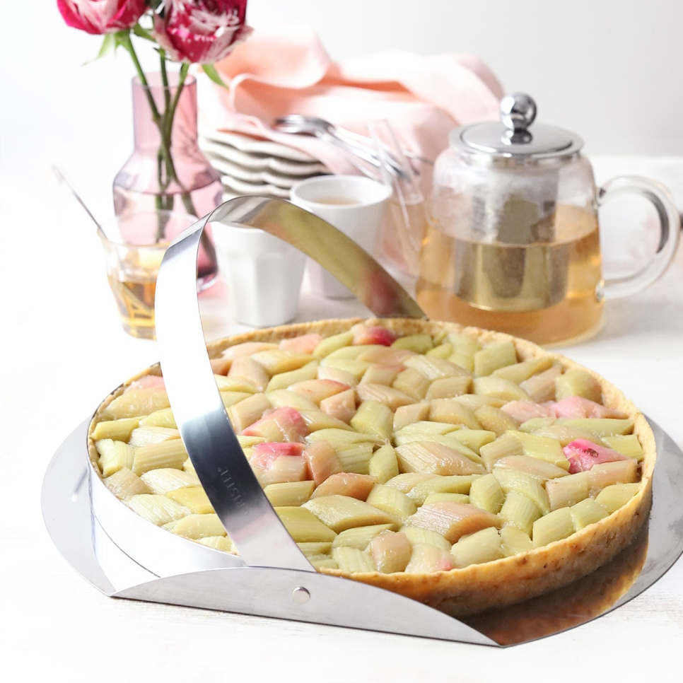 Moule à tarte en inox à parois rabattables - Cristel