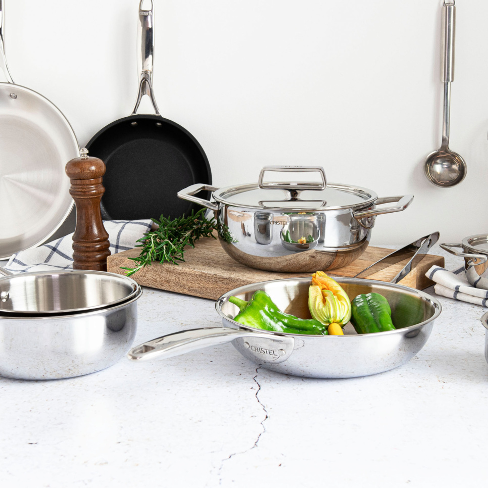 Wok aus Edelstahl, CastelPro - Cristel