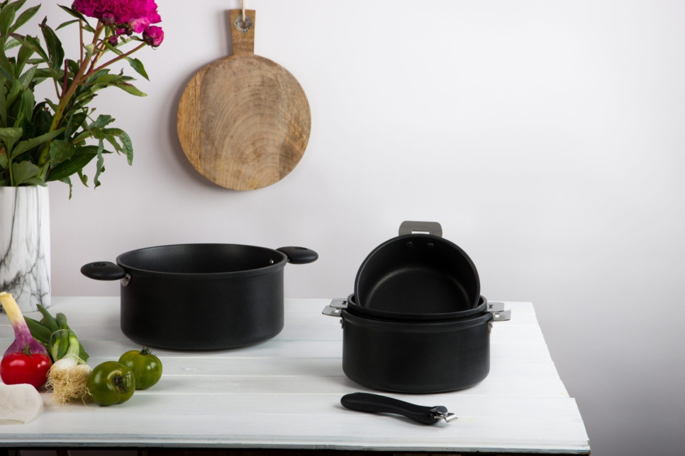 Beschichteter Kochtopf mit abnehmbaren Griffen, Cookway - Cristel