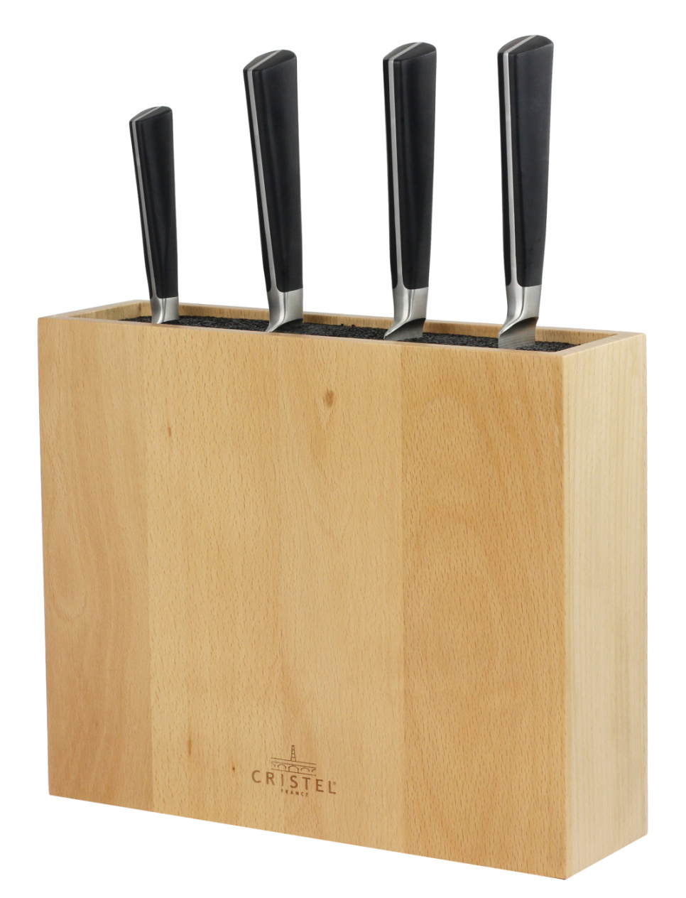 Rectangular knife block for 10 knives - Cristel