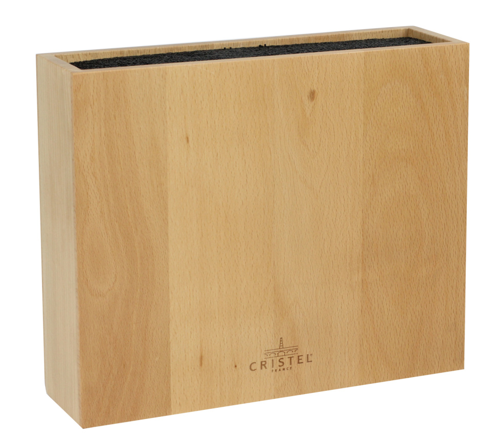 Rectangular knife block for 10 knives - Cristel