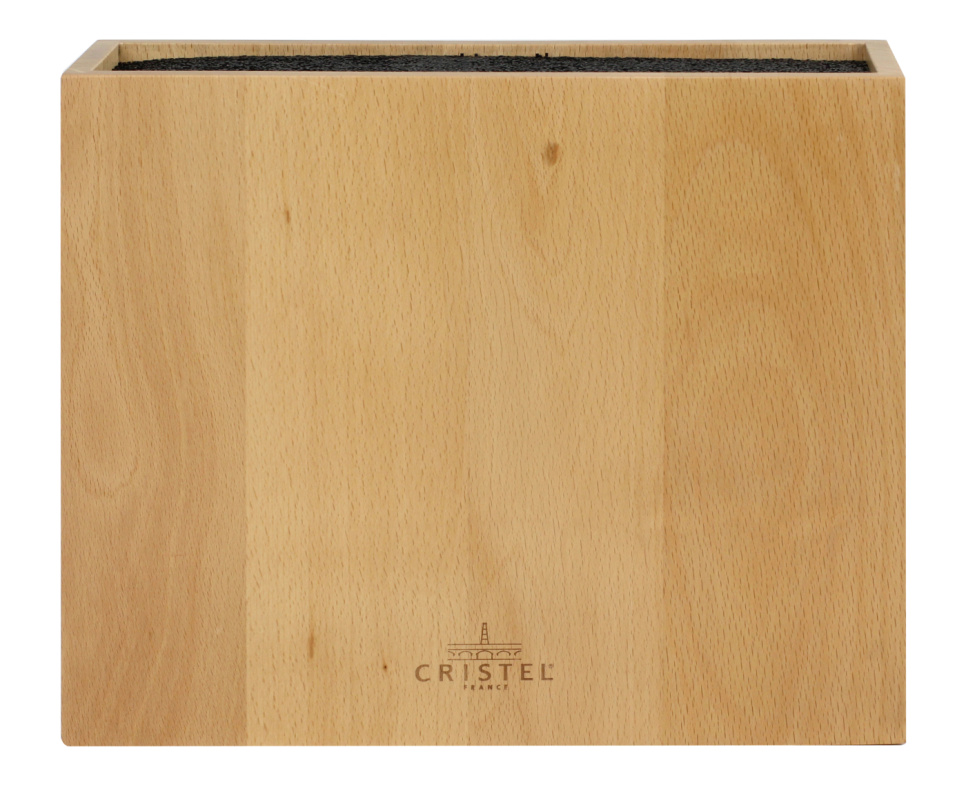 Rectangular knife block for 10 knives - Cristel