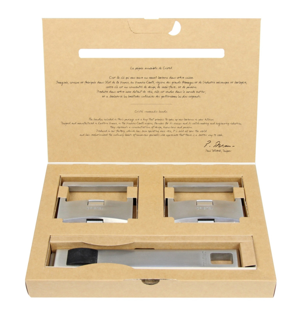 Manches en inox, Strate, ensemble - Cristel dans le groupe Cuisine / Poêle à frire / Accessoires et couvercles l\'adresse The Kitchen Lab (1155-35272)
