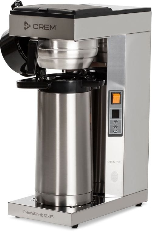 Coffee maker with thermos outlet