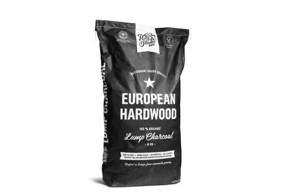 Barbecue charcoal, Lump Charcoal, 8 kg - Holy Smoke BBQ in the group Barbecues, Stoves & Ovens / Barbecue charcoal & briquettes / charcoal at KitchenLab (1282-25771)