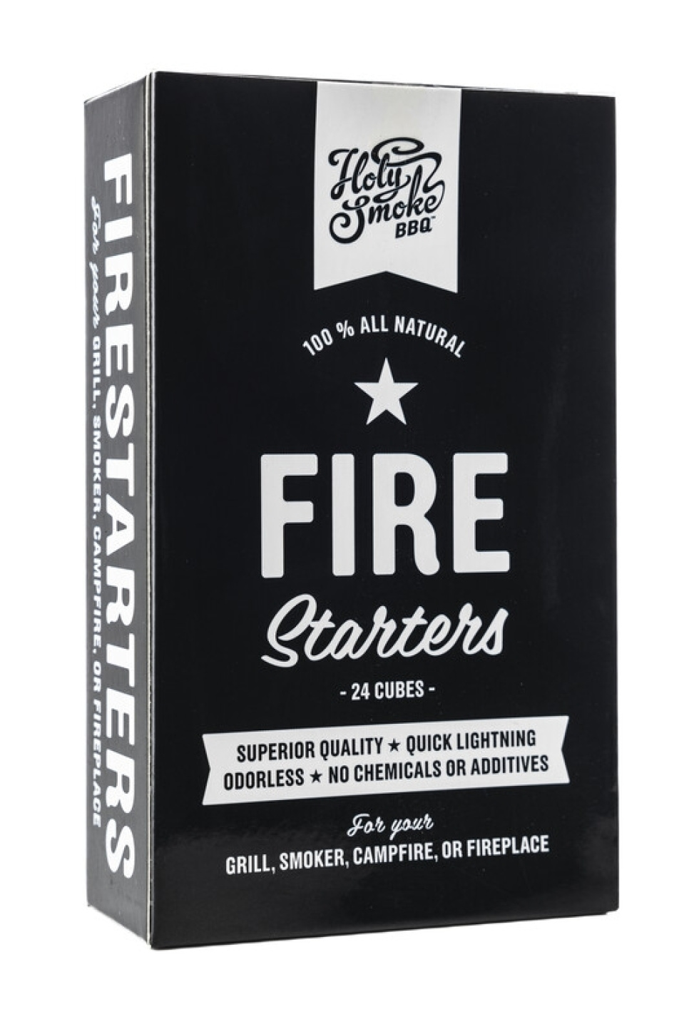 Charcoal starter, Natural, 24 Cubes - Holy Smoke in the group Barbecues, Stoves & Ovens / Barbecue charcoal & briquettes at KitchenLab (1282-27987)