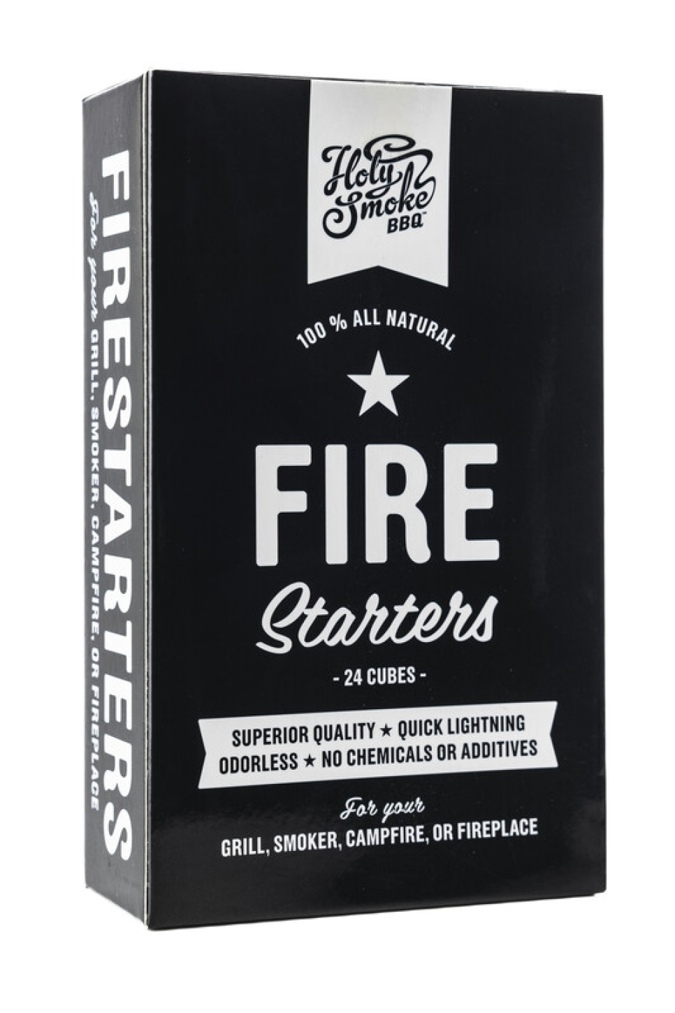 Charcoal starter, Natural, 24 Cubes - Holy Smoke in the group Barbecues, Stoves & Ovens / Barbecue charcoal & briquettes / charcoal at KitchenLab (1282-27987)