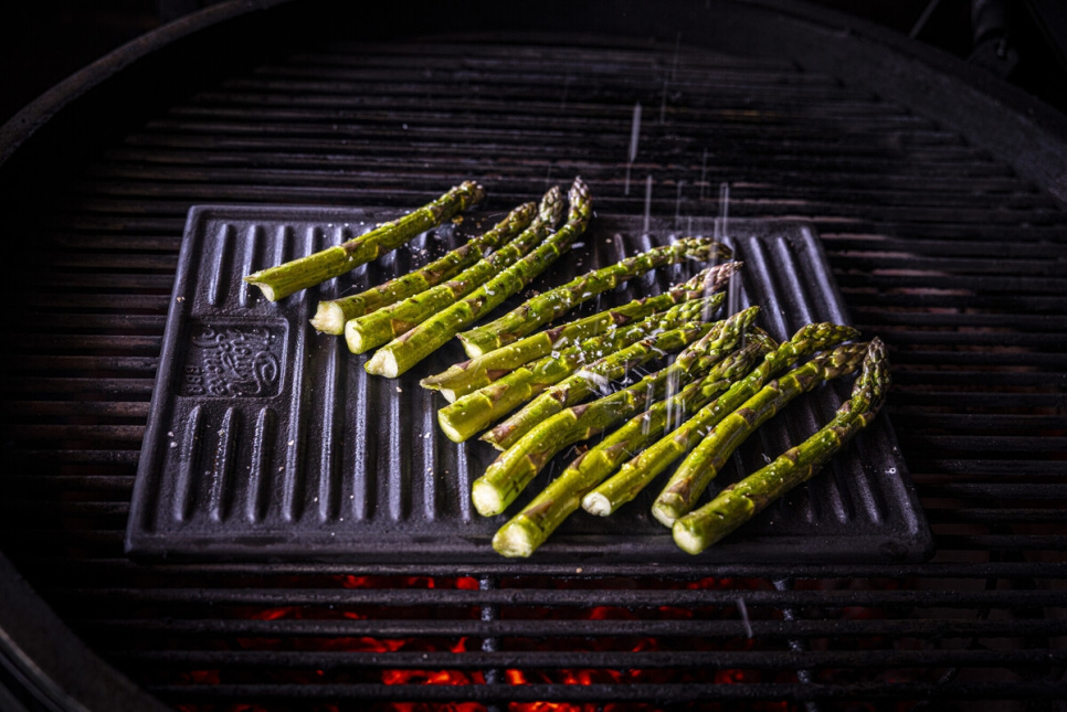 Wende-Grillplatte/Grill aus emailliertem Gusseisen, 41 x 29 cm - Holy Smoke BBQ