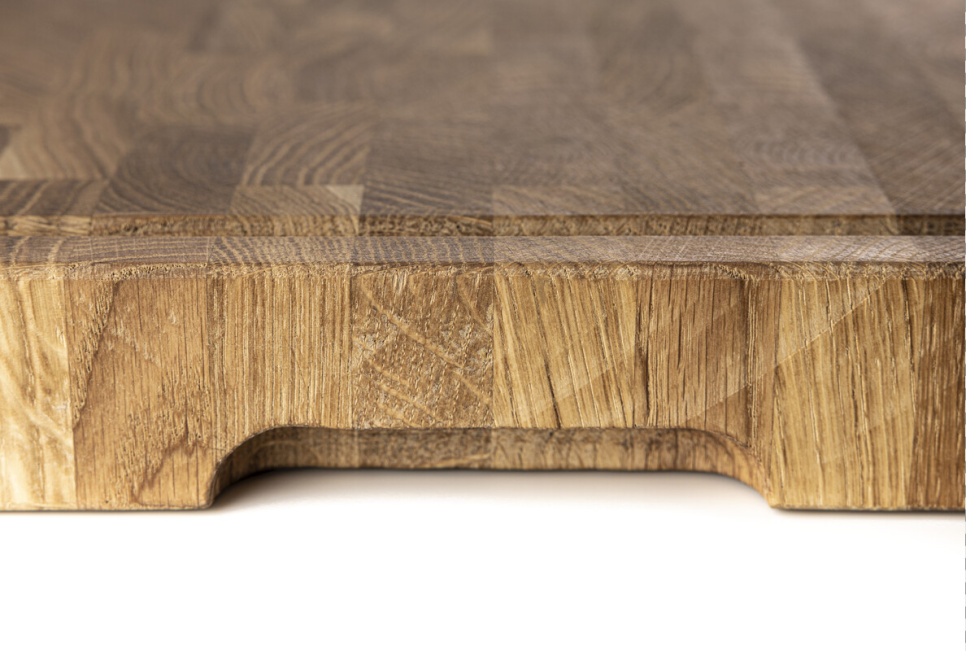 Cutting board/butcher block in end grain, oak - Holy Smoke BBQ