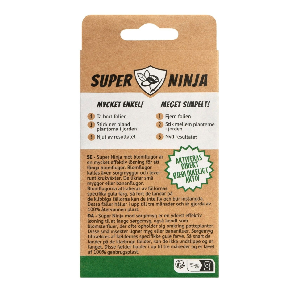 Flower fly trap, 10-pack - Super Ninja
