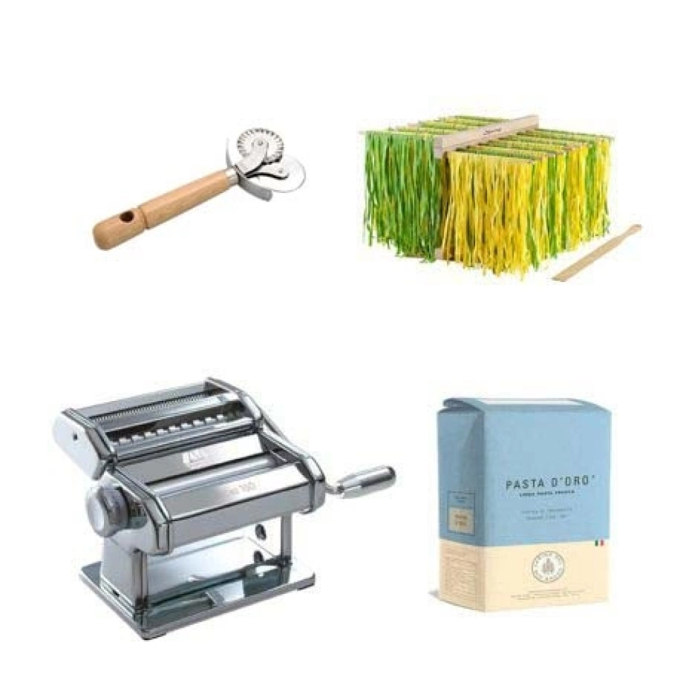 Starterpaket hausgemachte Pasta, Atlas 150 + Zubehör - Marcato in der Gruppe Küchengeräte / Andere Küchengeräte / Nudelmaschinen bei The Kitchen Lab (1317-26944)