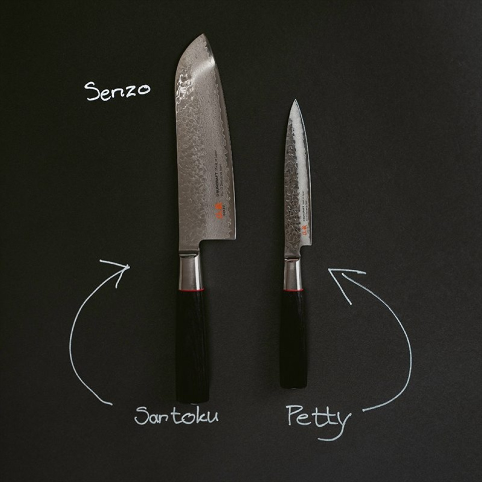Knife set Senzo, Santoku + petty - Suncraft in the group Cooking / Kitchen knives / Knife set at KitchenLab (1317-27137)