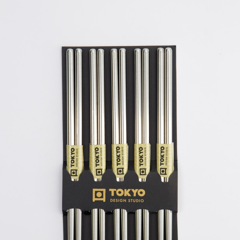 Chopsticks, 5-pack - Tokyo Design Studio - Stainless Steel