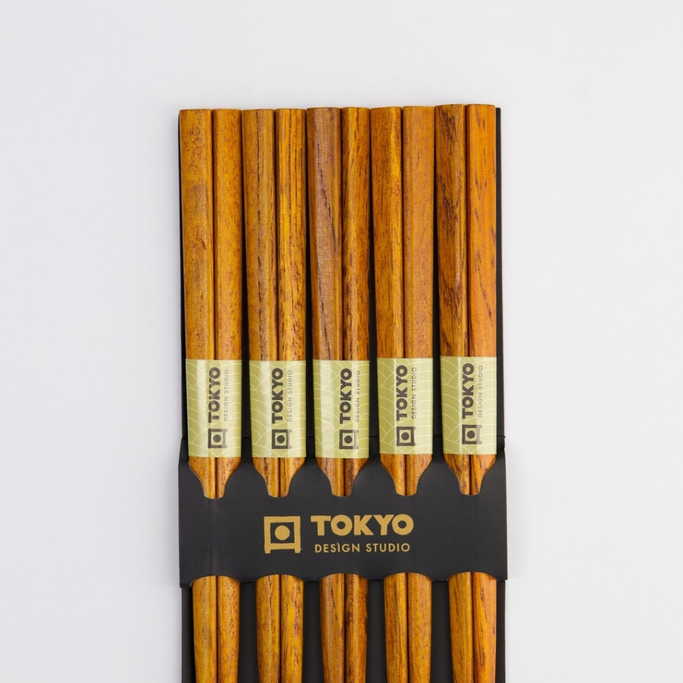 Chopsticks, 5-pack - Tokyo Design Studio - Dark Wood
