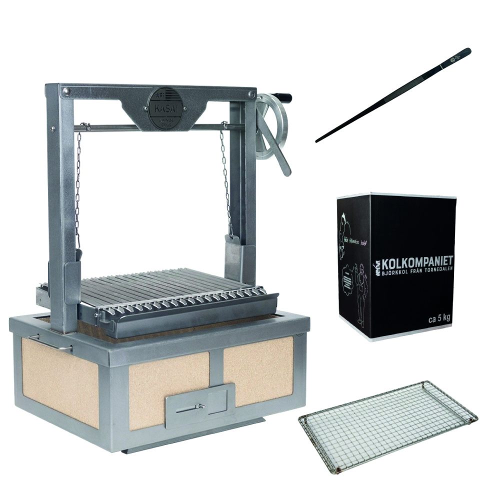 Japanese Table Grill / Konro, Kasai Medium Wide with Asado Parrilla and Charcoal in the group Barbecues, Stoves & Ovens / Barbecues / Table barbecues at KitchenLab (1317-34669)