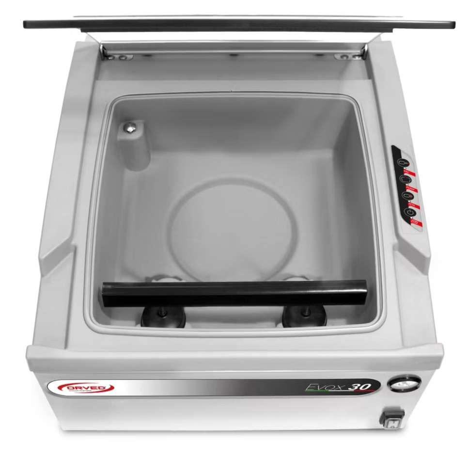 Drawer-fit chamber vacuum machine, Orved EVOX 25