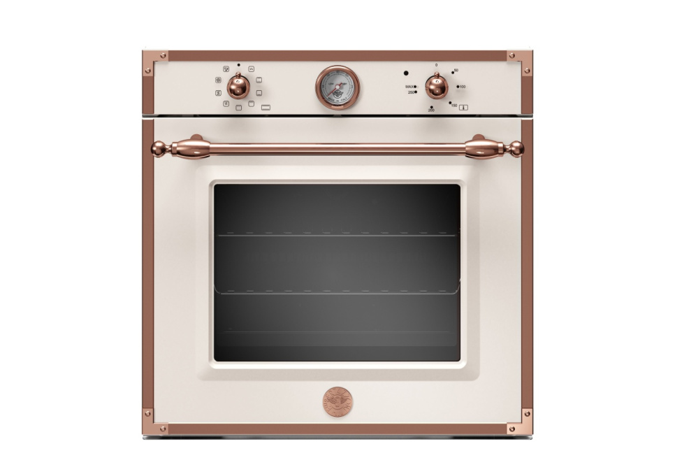 Ivory white built-in oven with brass Gastronorm s, 60 cm, Heritage - Bertazzoni in the group Barbecues, Stoves & Ovens / Ovens / Built-in ovens at KitchenLab (1403-20749)