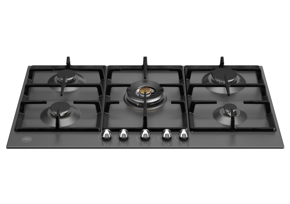 Heritage gas hob, 90 cm, Matt Black - Bertazzoni in the group Barbecues, Stoves & Ovens / Stoves / Gas & induction hobs at KitchenLab (1403-20778)