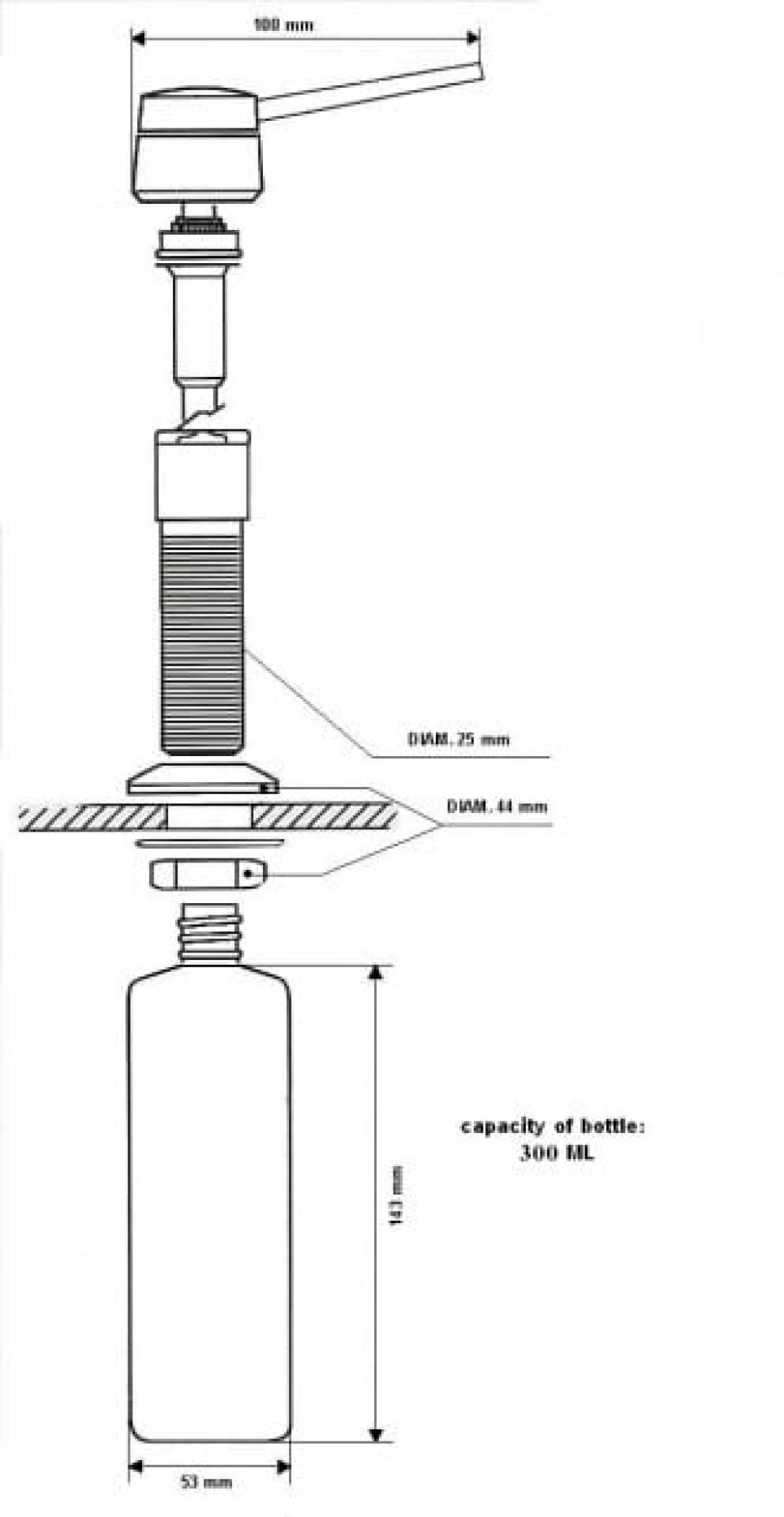 Detergent pump in steel