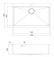 Stainless steel sink 790 x 505 mm