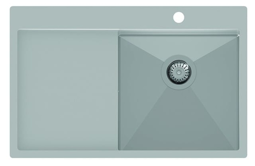 Edelstahlspüle 400x400x200 mm mit Ablage links in der Gruppe Kücheneinrichtung / Waschbecken bei The Kitchen Lab (1416-12557)