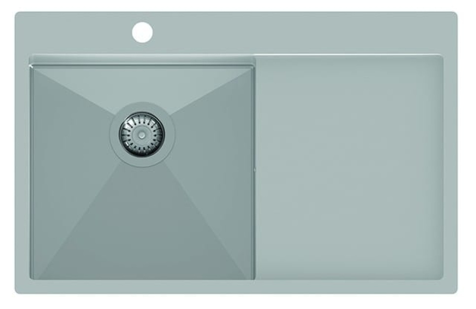Edelstahlspüle 780 x 500 mm mit Ablage rechts in der Gruppe Kücheneinrichtung / Waschbecken bei The Kitchen Lab (1416-12558)
