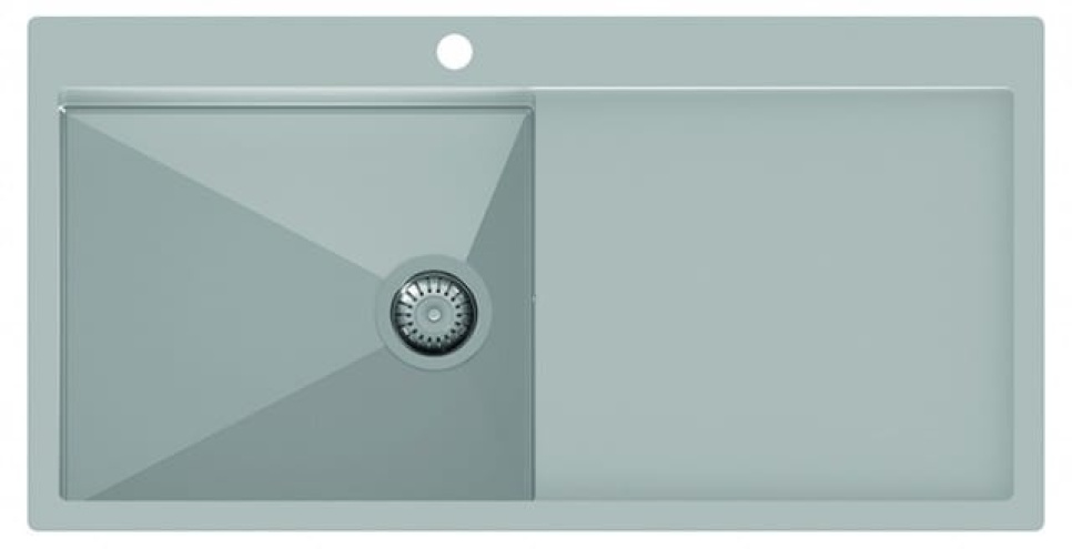 Evier inox 1000 x 510 mm avec étagère à droite dans le groupe Décoration de la cuisine / Éviers l\'adresse The Kitchen Lab (1416-12559)