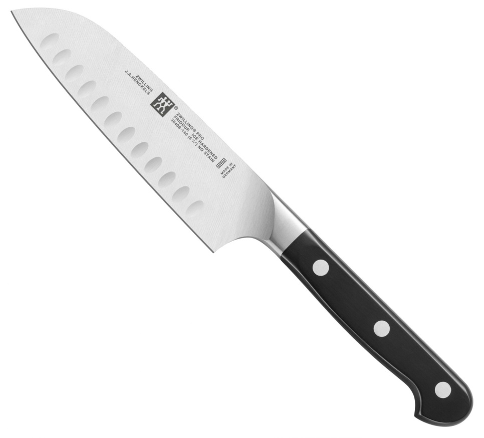 Fluted edge Santoku knife, 14cm - Zwilling Pro in the group Cooking / Kitchen knives / Santoku knives at KitchenLab (1418-12876)