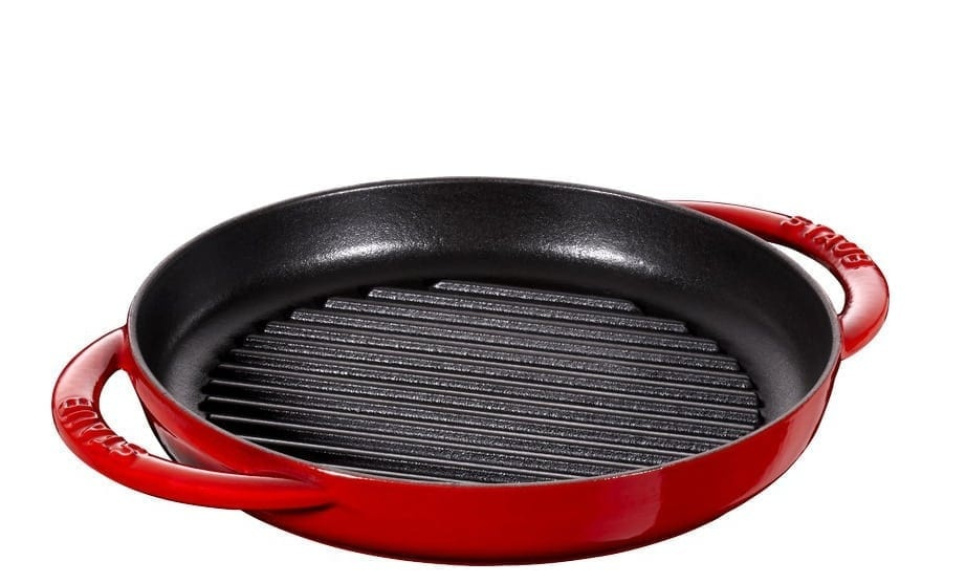 Cast iron Griddle pan, red, round - Staub in the group Cooking / Frying pan / Grill pans at KitchenLab (1418-12941)