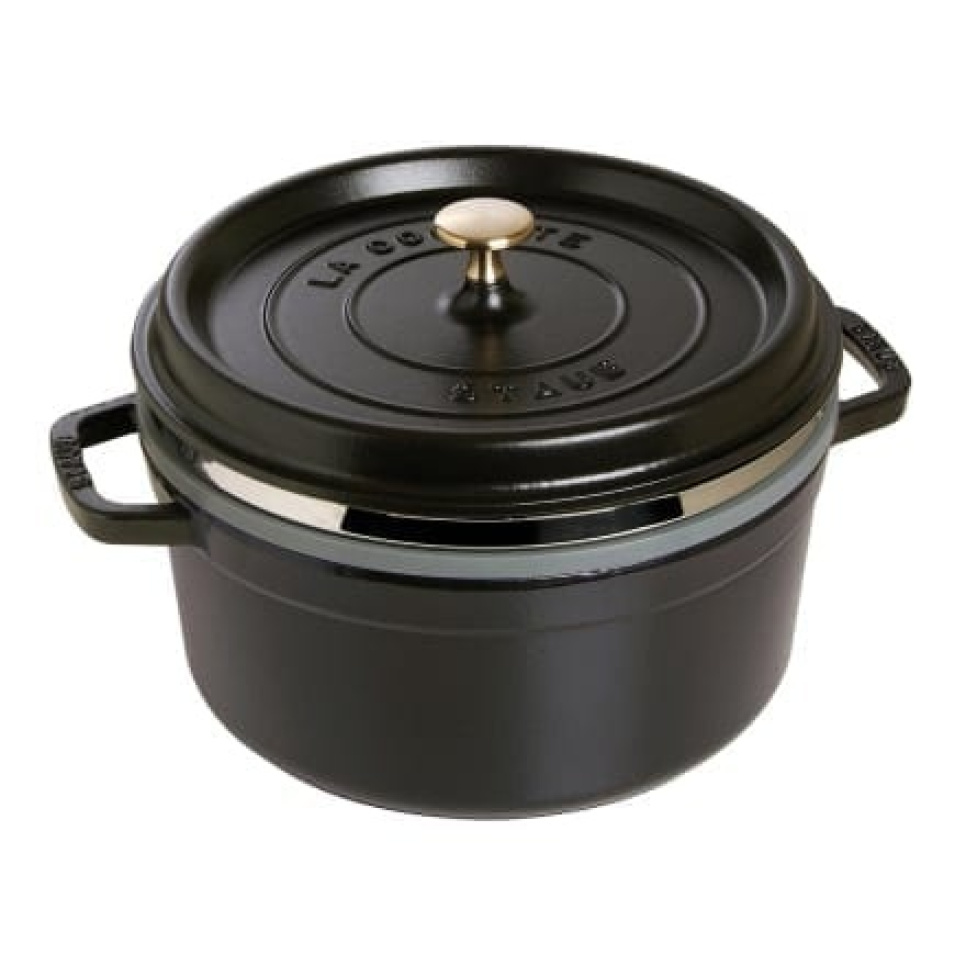Cast iron pan with steam insert, 26 cm, 5.2 litres, Black - Staub in the group Cooking / Pots & Pans / Pots at KitchenLab (1418-12944)