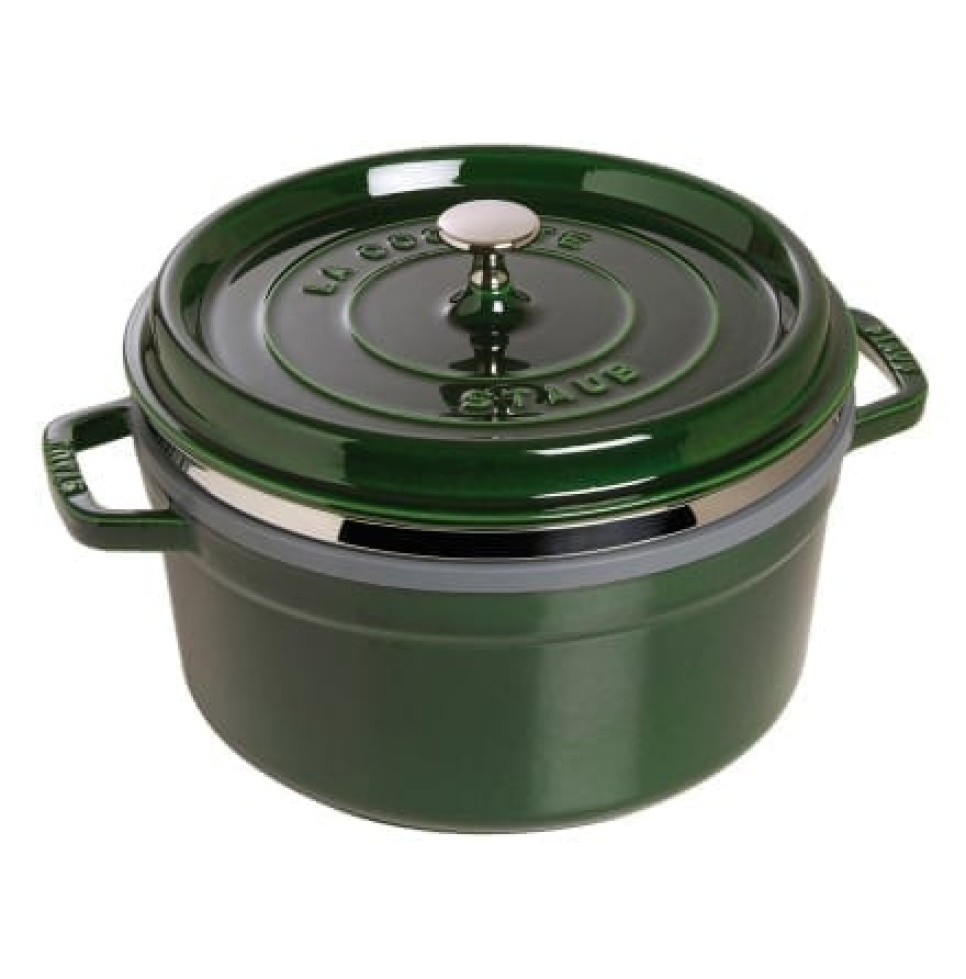 Marmite en fonte avec insert vapeur, 26 cm, 5,2 litres, Vert - Staub dans le groupe Cuisine / Casseroles et poêles / Casseroles l\'adresse The Kitchen Lab (1418-12945)