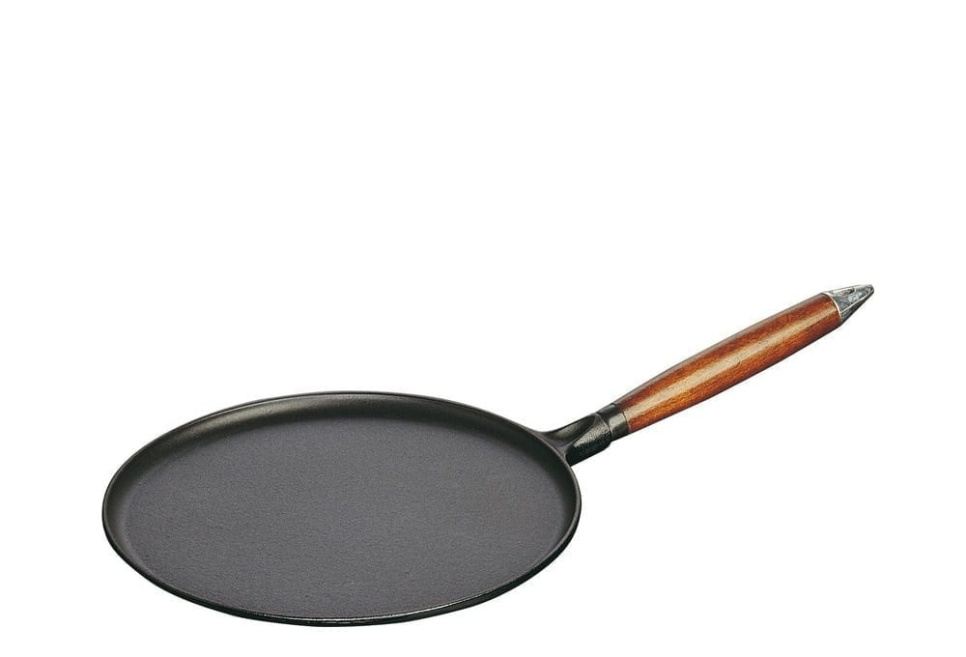 Pancake pan in cast iron 28cm, wooden handle - Staub in the group Cooking / Frying pan / Pancake pan at KitchenLab (1418-12971)