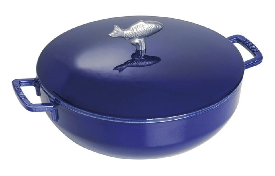 Marmite à bouillabaisse en fonte, 28 cm, 4,65 litres, Bleue - Staub dans le groupe Cuisine / Casseroles et poêles / Casseroles l\'adresse The Kitchen Lab (1418-13025)