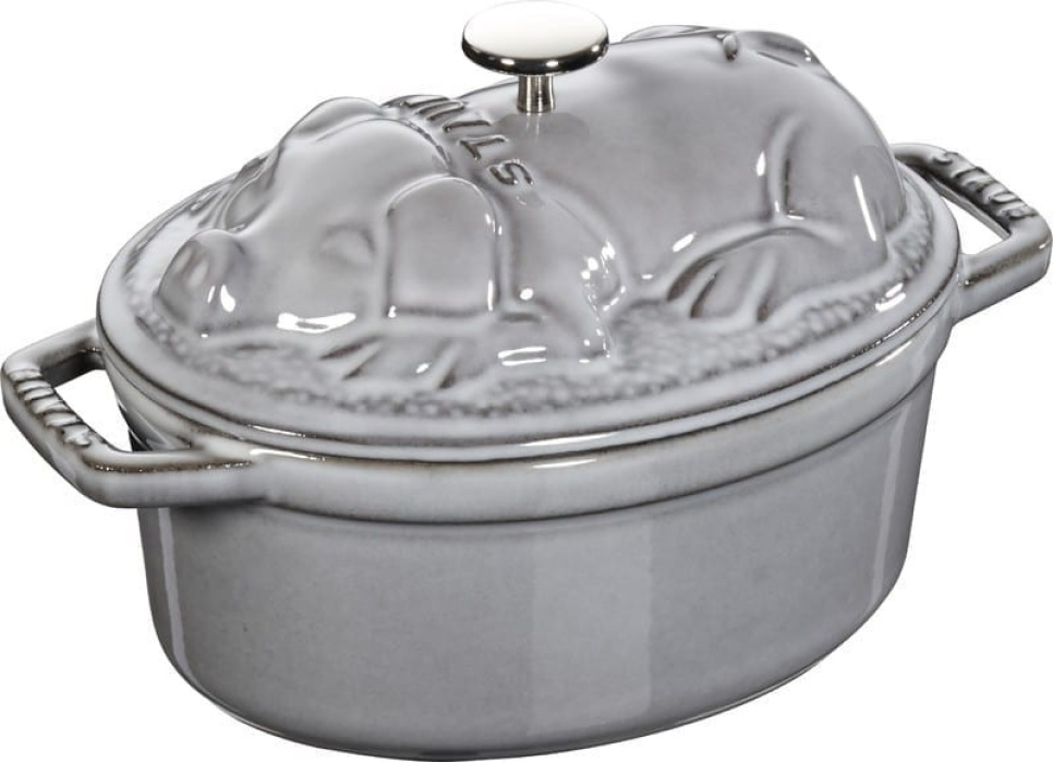 Pig pan in cast iron, 17 cm, 1 litre, grey - Staub in the group Cooking / Pots & Pans / Pots at KitchenLab (1418-13026)