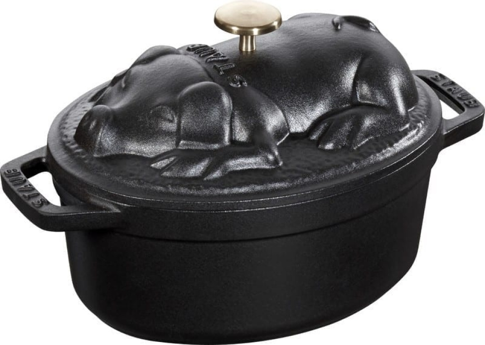 Pig pan in cast iron, 17 cm, 1 litre, Black - Staub in the group Cooking / Pots & Pans / Pots at KitchenLab (1418-13027)