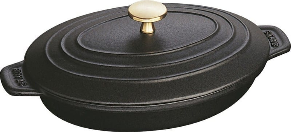 Bowl with lid, cast iron, 23x17cm, Black in the group Cooking / Oven dishes & Gastronorms / Oven tins at KitchenLab (1418-13103)