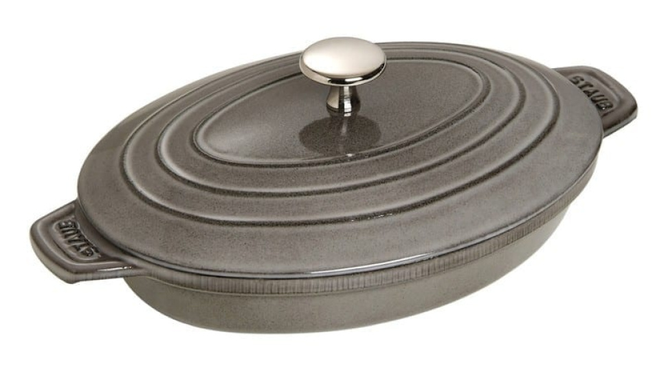 Bowl with lid, cast iron, 23x17cm, Grey in the group Cooking / Oven dishes & Gastronorms / Oven tins at KitchenLab (1418-13104)